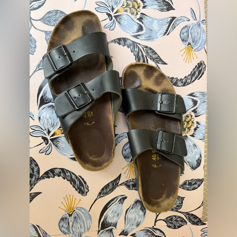 Birkenstock Arizona black leather size 40